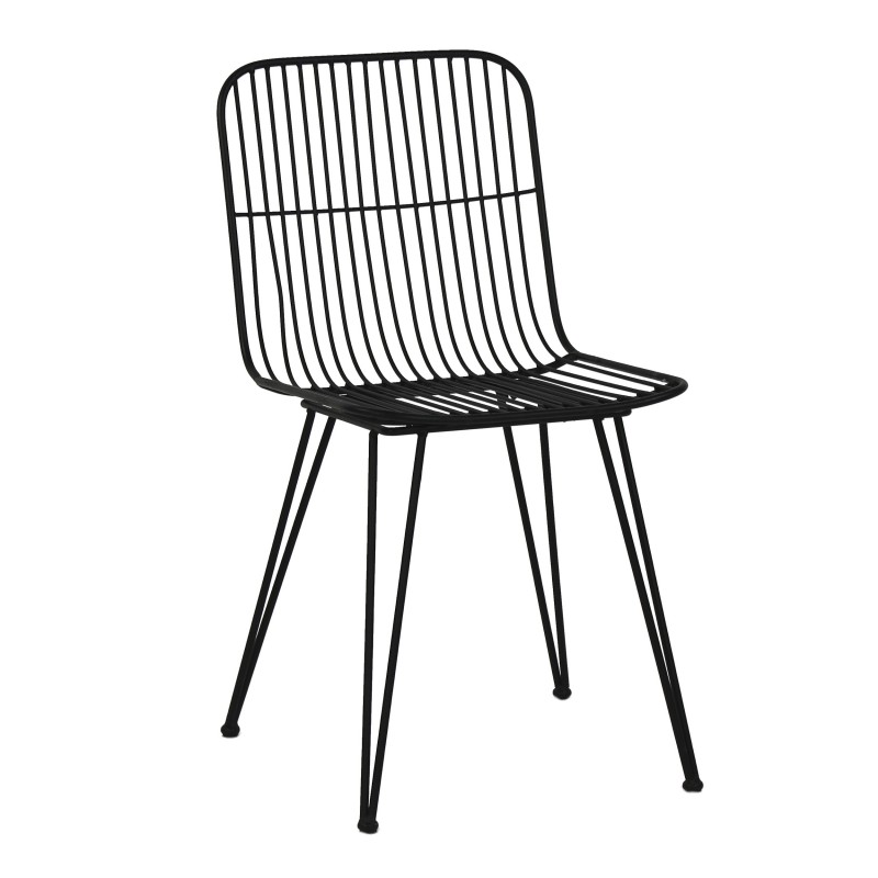 DINING CHAIR BLACK METAL WAND - CHAIRS, STOOLS